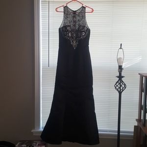 Floor length mermaid style prom dress